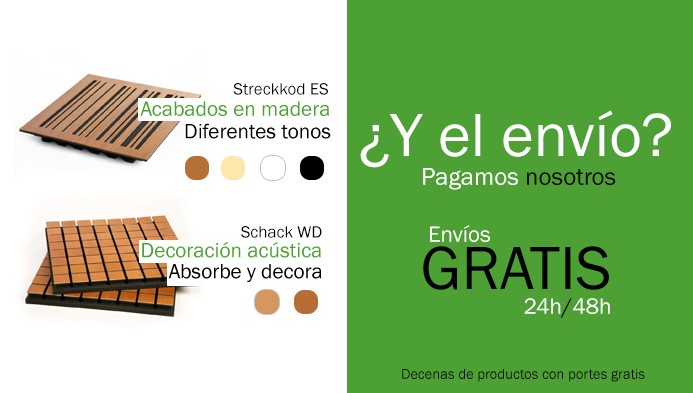 Absorbente acústico de madera